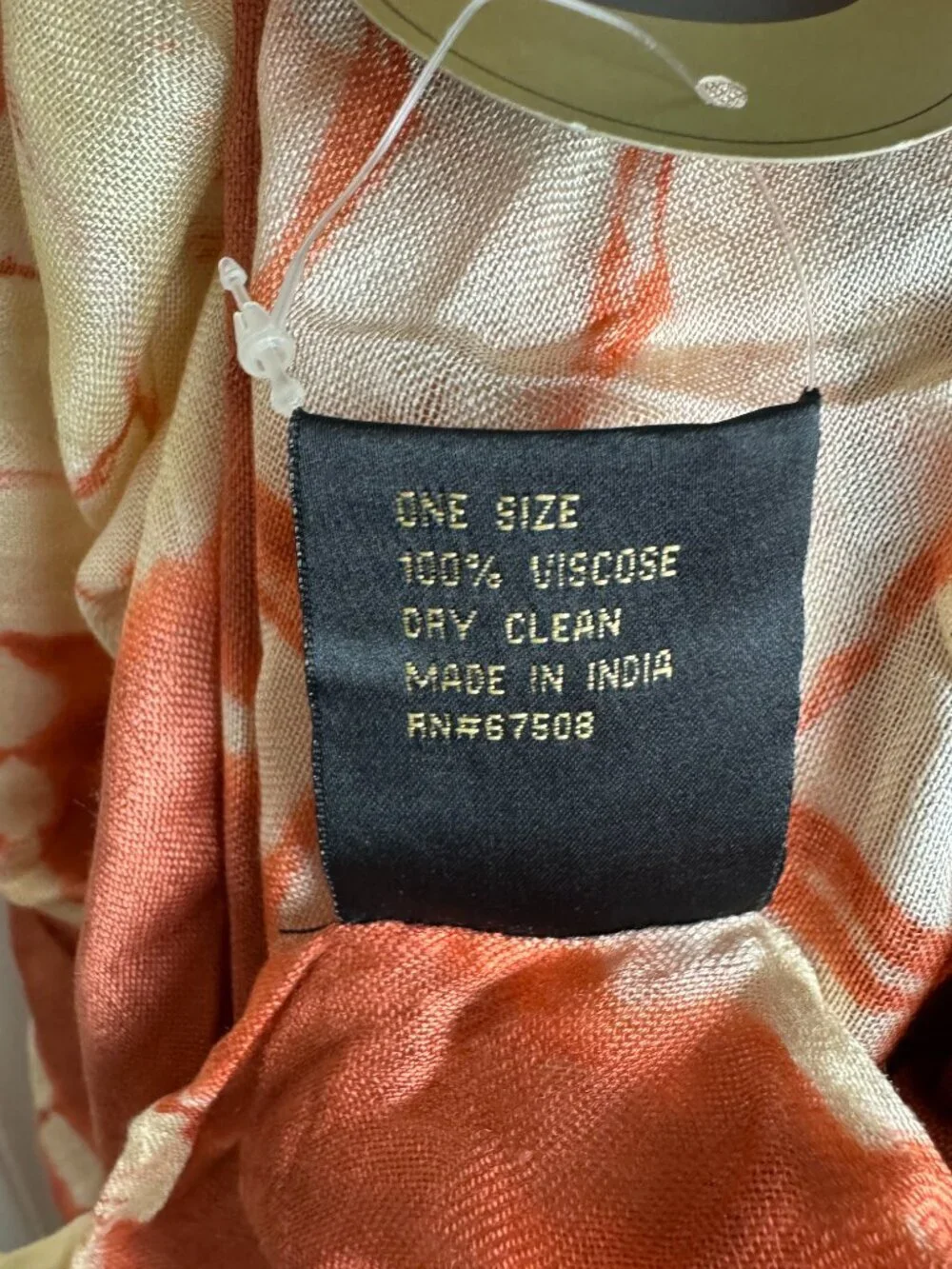 NWT Sarong Orange/ Terracotta Abstract 100% Viscose